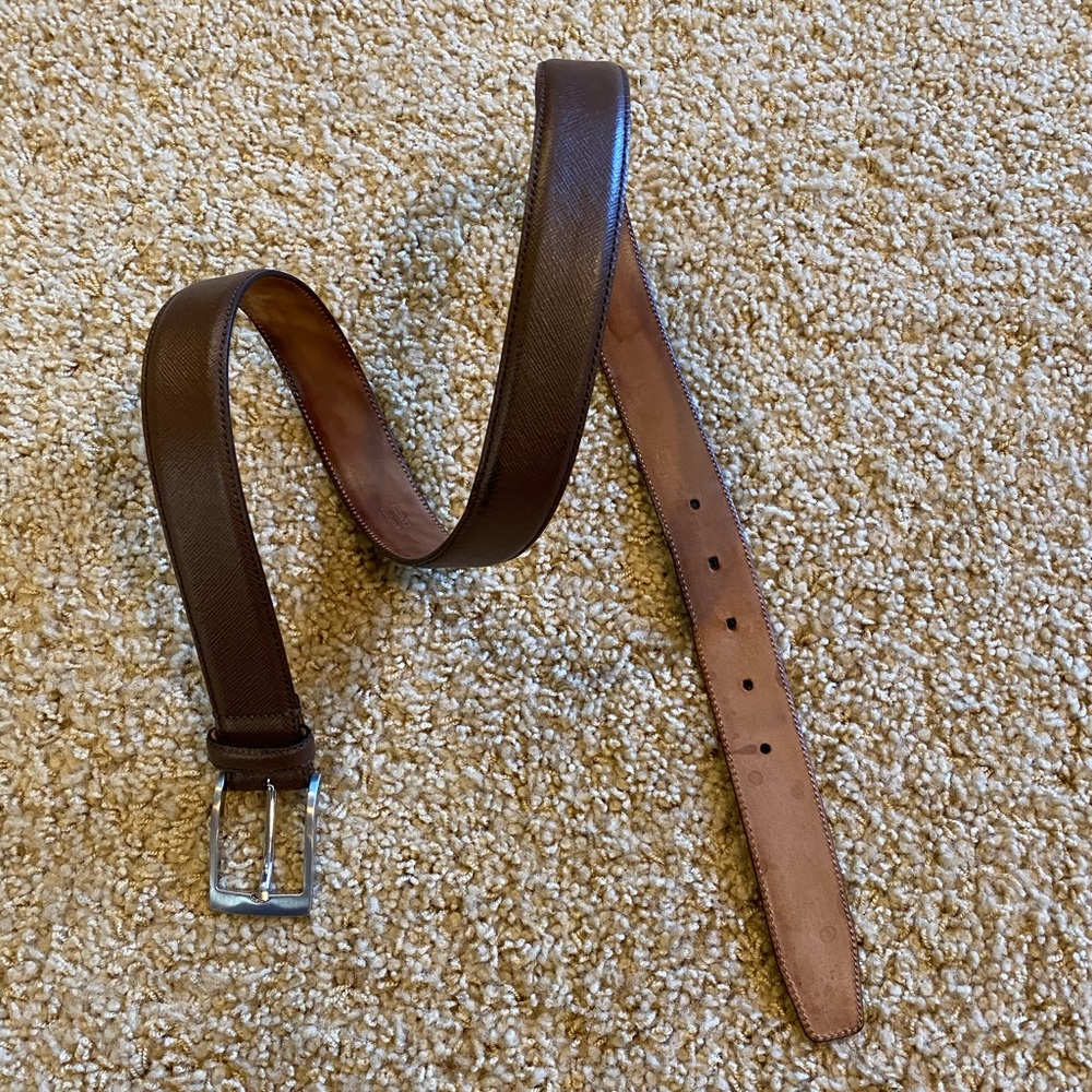 Men’s Brown Leather Belt, Saks Fifth Ave, Sz 36